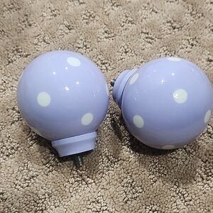 Pottery Barn Kids Polka Dot Lavender Curtain Finials